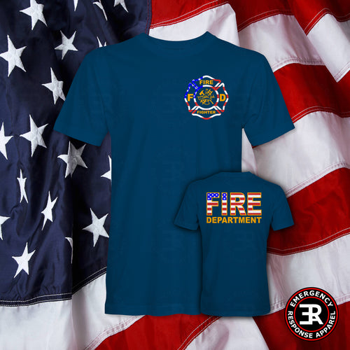 Firefighter American Flag FD Shirt