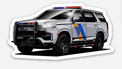 New Jersey State Police Chevy Tahoe Decal