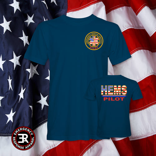 HEMS PILOT AMERICAN FLAG SHIRT
