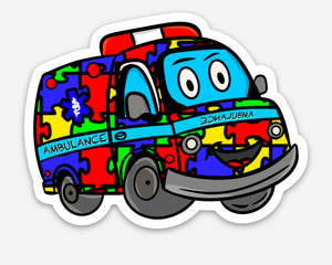 Cartoon Ambulance Puzzle Design
