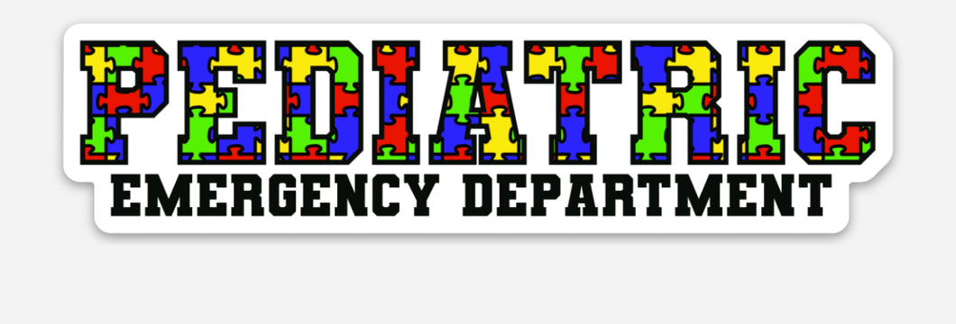 Pediatric Emergency Dept. Puzzle Sticker