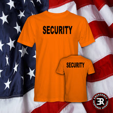 Load image into Gallery viewer, Safety Orange Security Shirt – Black Print