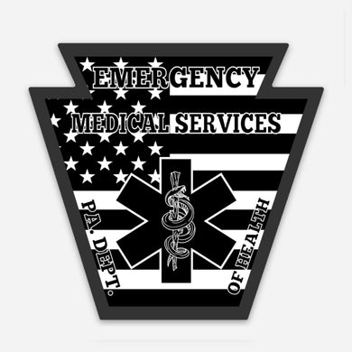 Pa. Dept. of Health EMS American Flag Sticker